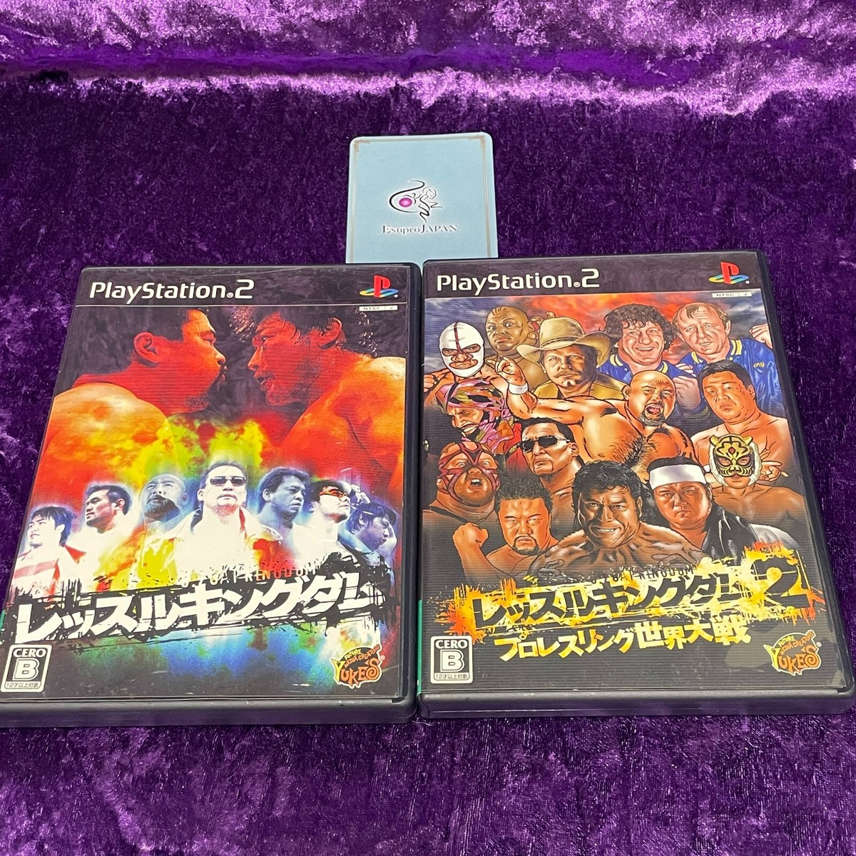 Lot 2 Wrestle Kingdom1 &2 Set PlayStation2 PS2 Yukes Pro
