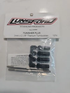 Lunsford #1074 2 3/8" Titanium Turnbuckles/ Ends (2 turnbuckles, 4 Ball Cups) - Picture 1 of 2