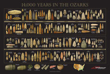 Arrowhead Timeline Poster - "14,000 Years in the Ozarks" - Indian Artifacts