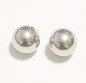 PAIR Surgical Steel 14g Externally Threaded 1/2" Piercing Spare Balls. - Picture 1 of 4