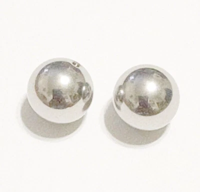 PAIR Surgical Steel 14g Externally Threaded 1/2" Piercing Spare Balls. - Image 1 of 4