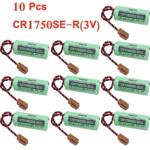 10Pcs 2500mAh SANYO CR17450SE-R (3V) / A98L-0031-0012 PLC Battery With Plug - Picture 1 of 5