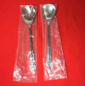 Reed & Barton Richmond Hill set servizio insalata oversize posate inox 12 1/2 - Foto 1 di 12