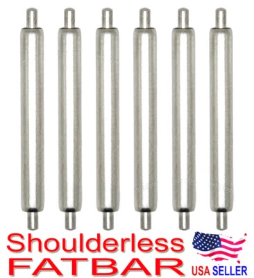 20mm Shoulderless FATBAR Spring Bar 1.2mm Tip End for Seiko Pierced Lug Diver  - Image 1 of 4