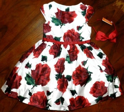 Conjunto de Vestido 2 Piezas Rojo Estampado Floral Elegante Gimboree Niña Talla 4 Nuevo Foto 1 de 2