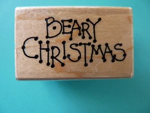 Beary Christmas - Phrase PRINTWORKS Rubber Stamp - Picture 1 of 2