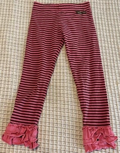 Matilda Jane Friendly Mime Leggings Girl Striped Ruffled Make Believe Size 4 - Picture 1 of 2