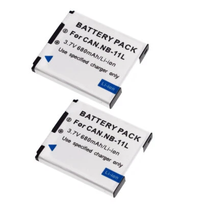 2X Batería NB-11L para Canon Powershot A2300 A2400 A2500 A2600 A3400 A3500 A4000 Foto 1 de 4