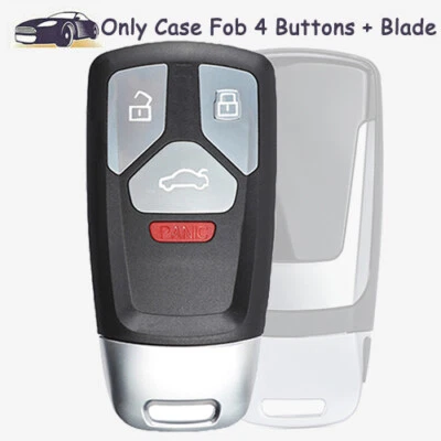 Smart Remote Key Case Fob 4 Buttons Shell for 2017-2022 Audi A4 A5 Q7 TT Quattro - Image 1 of 4