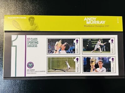 2013 Andy Murray Men's Singles Champion Wimbledon Presentation Pack MNH STAMPS - image 1 of 2