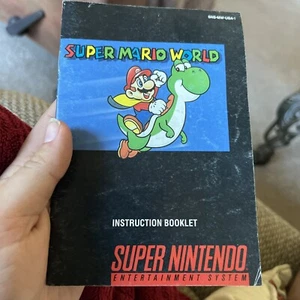 Super Mario World SNES Super Nintendo Instruction Manual Only - Good Shape - Picture 1 of 3