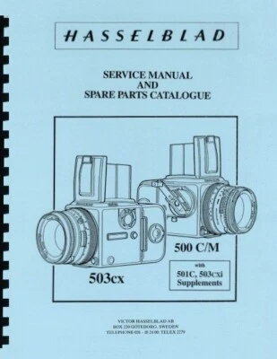 Cámara Hasselblad 500C/M, 503cx con Suplementos para 501C y 503cxi Manual de Reparación Foto 1 de 4