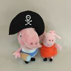Peppa Pig Plush Toys Pirate George and Peppa Key Ring Soft Toy