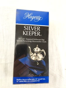 Hagerty Panno Argentiere 15 X 15 Zip Flanella Argento Sacchetto Portaoggetti Antiappannamento - Foto 1 di 7