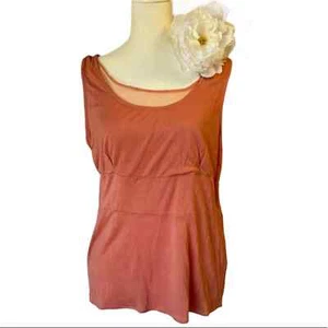 Nayked Tank Sleeveless Top Orange Cinnamon Y-Back Buttons S NWT - Picture 1 of 6