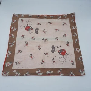 Vintage Mikey Mouse Walt Disney Production cotton throw pillow cover 20" square - Picture 1 of 6
