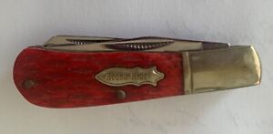 Rough Rider RR 312,  2”  2 Blade, Red Handle Folding Knife