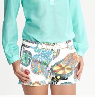 Banana Republic Women Trina Turk Collection Summer 2012 Floral Shorts SZ 0 — 第 1/4 张图片