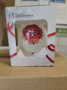 "Adorno de vidrio blanco Sports Collectors Series San Francisco 49ers 3,25" - Imagen 1 de 1