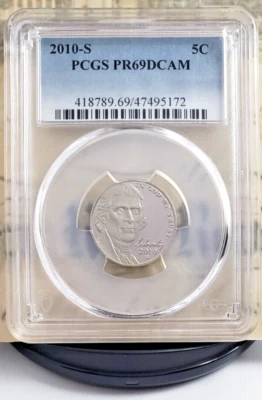2010-S Jefferson Proof Nickel - PCGS PR69DCAM - Nice! 5172 - Image 1 of 4