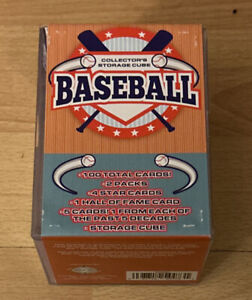 Oddball Collectors Storage Cube: 100 Baseball Cards, 2 Packs, 4 Stars, 1 HOF +