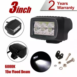 3" 15W 3 LED Work Light Spot Beam Bar for Car SUV Off-Road Driving Fog Lamp 32V - Picture 1 of 11