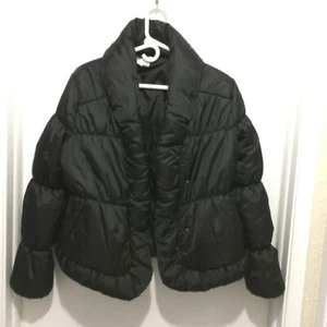 Converse One Star Obsidian Black Puffer Winter Jacket Womens Sz M - Picture 1 of 8