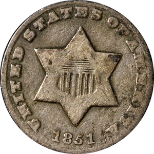 1851-O Three (3) Cent Silver GREAT DEALS EXECUTIVE COIN - Picture 1 of 2