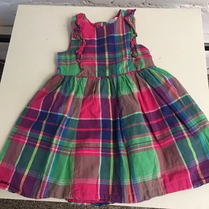 Polo Ralph Lauren Kinder Rüschen Madras Kleid Gr. 24M - Bild 1 von 4