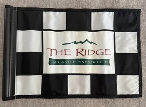 RARE Ridge Castle Pines North Denver Colorado authentic course pin flag 2 sided - Picture 1 of 3