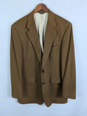 Blazer Joseph & Lyman para hombre 42R marrón 100 % cachemir de un solo pecho Foto 1 de 4
