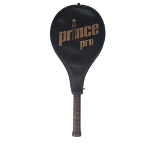 Racchetta da tennis vintage Prince Pro impugnatura 4 1/2 cover originale anni 80 strisce nere - Foto 1 di 18