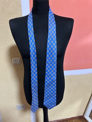 Corbata de seda floral azul Borrelli Napoli Foto 1 de 4