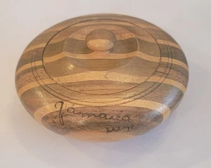 Vintage Small Exotic Wooden  with Lid Trinket Jewelry Box 5” Beautiful - Picture 1 of 3