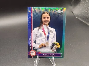 2024 Topps Chrome Olympics #72 Regan Smith Aqua Refractor /199 United States - Picture 1 of 5
