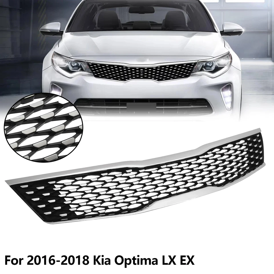 Parachoques delantero para Kia Optima LX EX 2016 2017 2018 parrilla superior parrilla cromada Foto 1 de 4