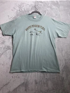 Vintage 1990er Fliegenfischen Hemd Herren XL Wapiti Wiese Fliegen Einzelnaht USA Amboss - Bild 1 von 10