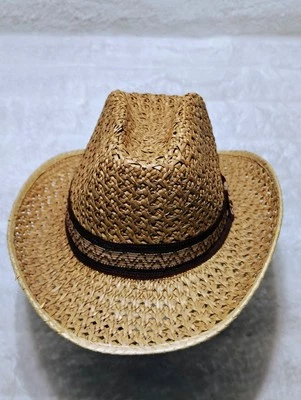 Vintage Women's Straw Sunny Hat Headwear Size L Made In Korea - Image 1 of 4