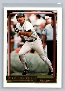 1992 Topps #10 Wade Boggs Gold Boston Red Sox - Foto 1 di 2