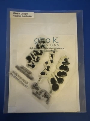 Gina K Designs "Layered Eucalyptus"  Poly Stamp Set - Image 1 of 4