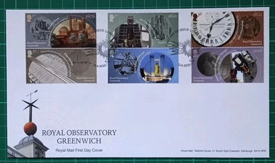 2025 Royal Observatory Set of 6 On Royal Mail FDC London SE10 PL FDI Postmark - image 1 of 2