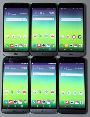 LOT OF 6 x UNLOCKED VERIZON LG G5 VS987 Android 4G LTE Smart Cell Phones - Image 1 of 4
