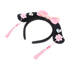  Gingham Headdress Child Hair Ties for Women Chinoiserie Decor Trendy Clothes