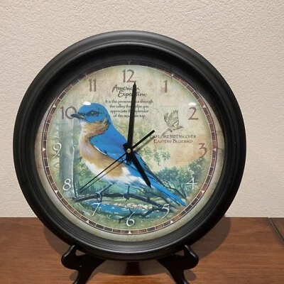 Reloj de Pared American Expedition 16" - "EASTERN BLUEBIRD" Funciona - 1 Batería AA Foto 1 de 4