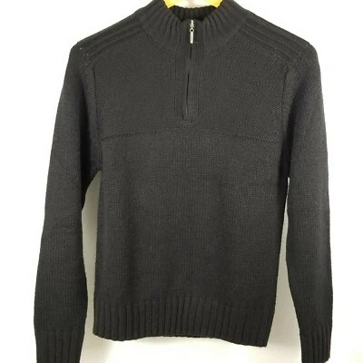 MICHAEL BRANDON 1/2 ZIP SWEATER BLACK SIZE SMALL - Image 1 of 4