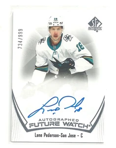 2021-22 SP Authentic #108 Lane Pederson Autographed Future Watch 734 /999 RC - Picture 1 of 1