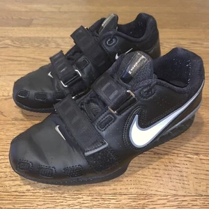 Nike Romaleos 2 Hombres Talla 8 Zapatos de Levantamiento de Pesas Cuero Negro Blanco Gris - Imagen 1 de 5