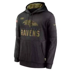 Baltimore Ravens Nike Salute to Service Sideline Performance Hoodie Men 2020 NFL - Picture 1 of 3
