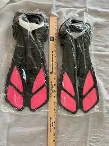 Snorkel Fins Adjustable Buckles Swimming Flippers Short Silicone Scuba Diving Sh - Picture 1 of 10