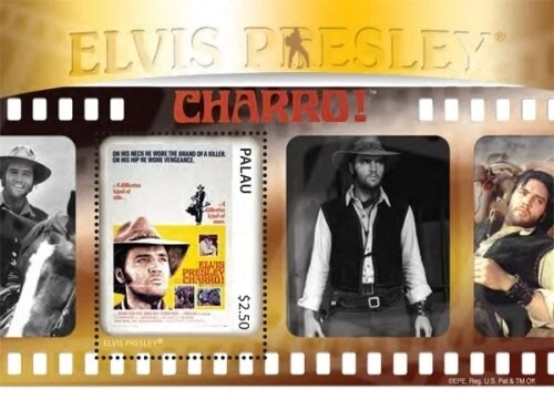 Palau -2011- Póster Charro Serie de Películas de Elvis Presley - Hoja de recuerdo - MNH Foto 1 de 1
